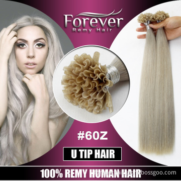 Xuchang Forever 100% remy brazilian Human Hair Wholesale Italian Keratin top quality #60Z double drawn 100 cheap remy u tip hair